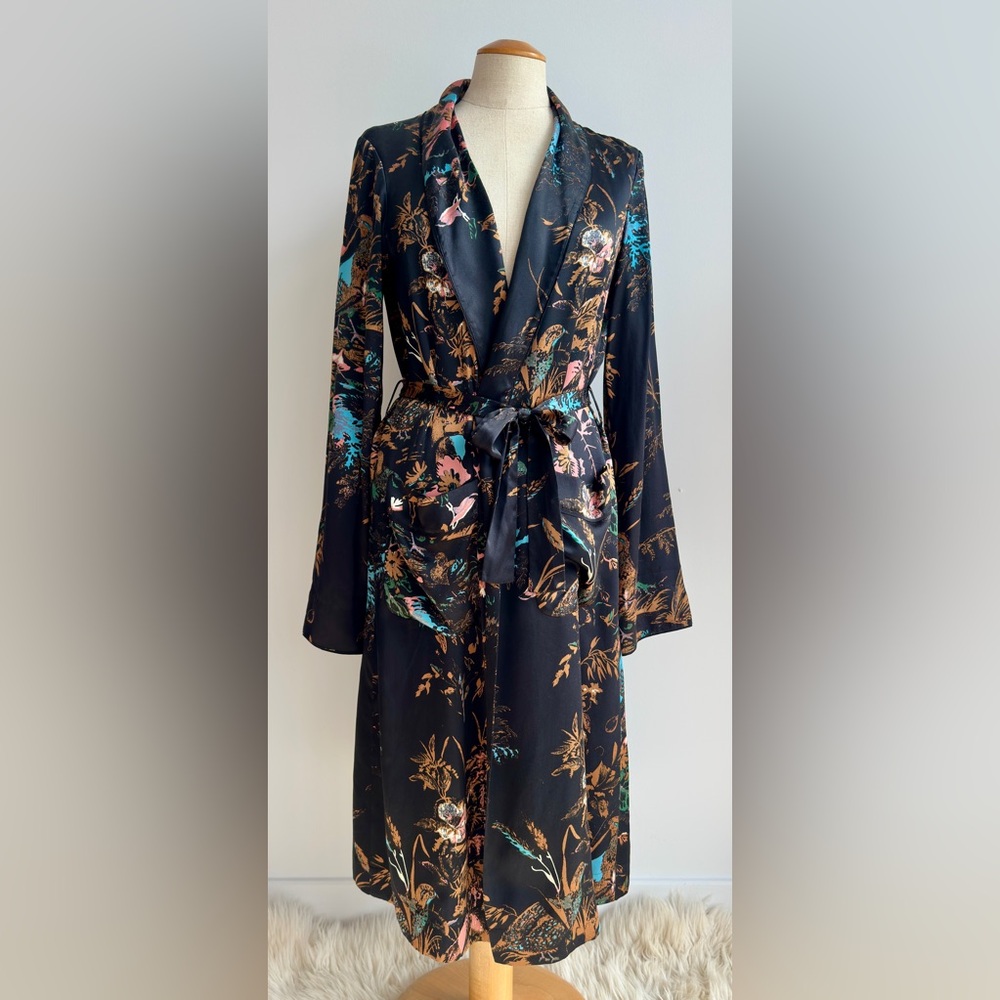 Aritzia Wilfred 100% Silk Pilier Kimono-Duster
